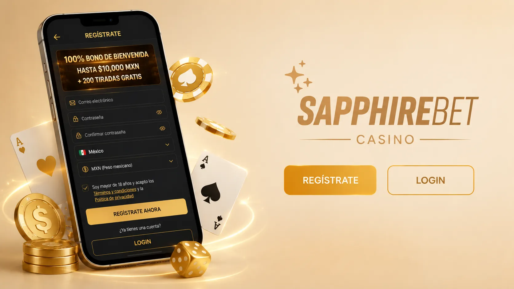 Proceso de registro en SapphireBet